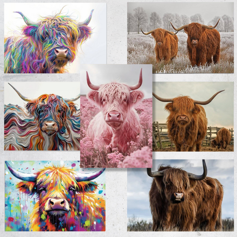 HIGHLAND COW CANVAS COLLECTION - Unframed Prints