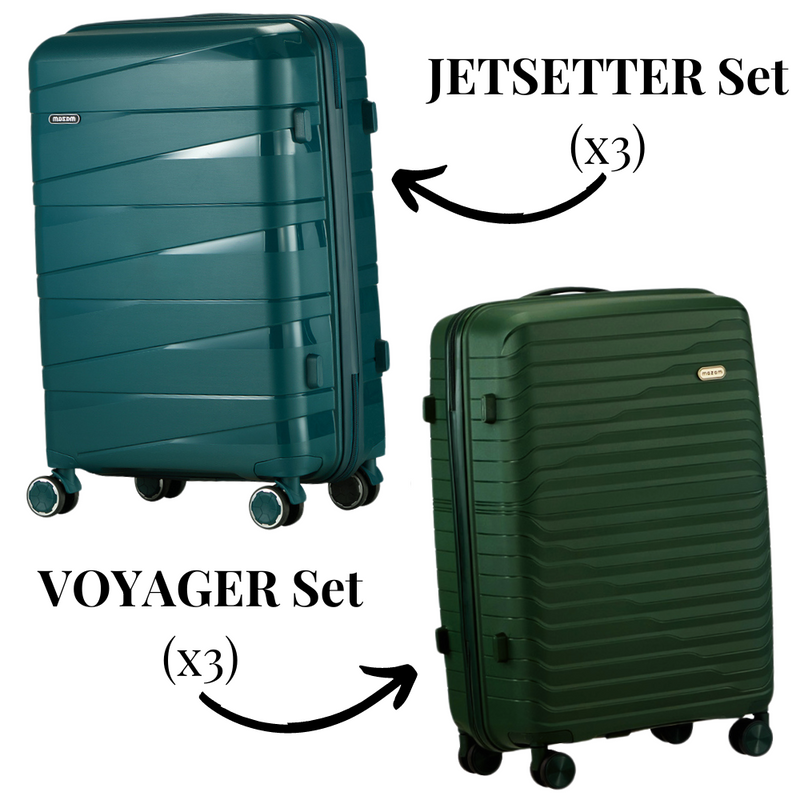 Ultra-Light Deluxe Luggage Set - 28" + 24" + 20"